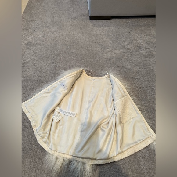 Helmut Lang White Shearling Fur Trim Vest - Picture 3 of 6